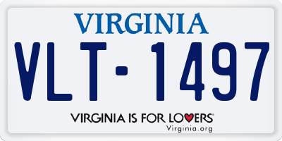 VA license plate VLT1497