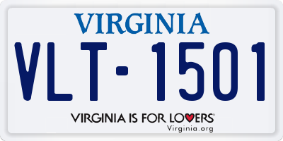 VA license plate VLT1501