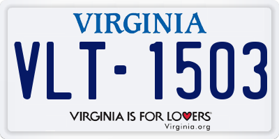 VA license plate VLT1503