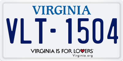 VA license plate VLT1504