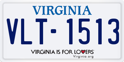 VA license plate VLT1513