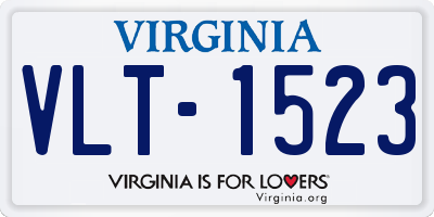 VA license plate VLT1523
