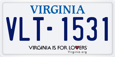 VA license plate VLT1531