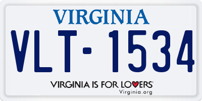 VA license plate VLT1534
