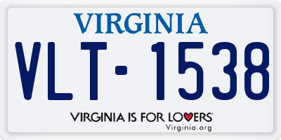 VA license plate VLT1538