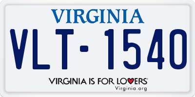VA license plate VLT1540