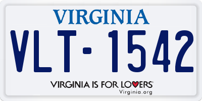 VA license plate VLT1542