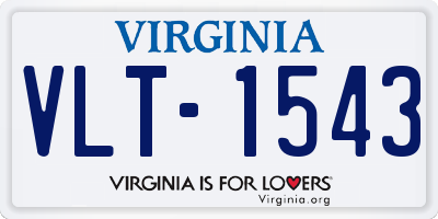 VA license plate VLT1543