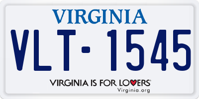 VA license plate VLT1545