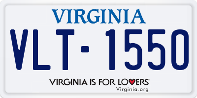 VA license plate VLT1550