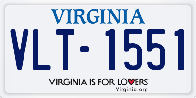 VA license plate VLT1551