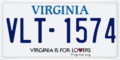 VA license plate VLT1574