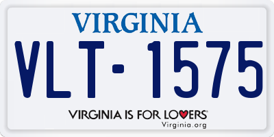 VA license plate VLT1575