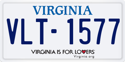 VA license plate VLT1577