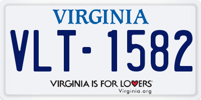 VA license plate VLT1582