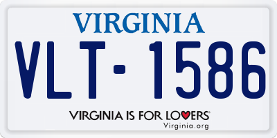 VA license plate VLT1586