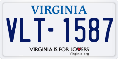 VA license plate VLT1587