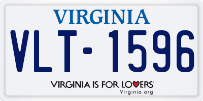 VA license plate VLT1596