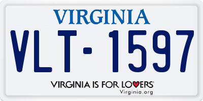 VA license plate VLT1597