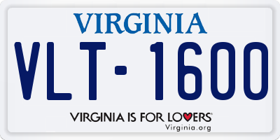 VA license plate VLT1600