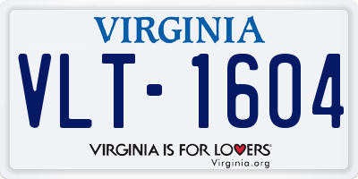 VA license plate VLT1604