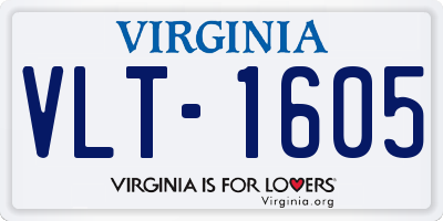 VA license plate VLT1605