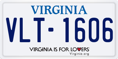 VA license plate VLT1606