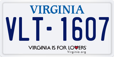 VA license plate VLT1607
