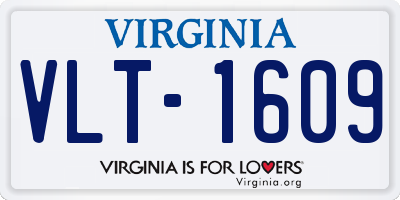 VA license plate VLT1609