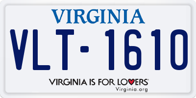 VA license plate VLT1610