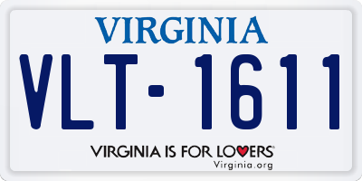 VA license plate VLT1611