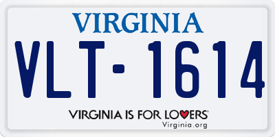 VA license plate VLT1614