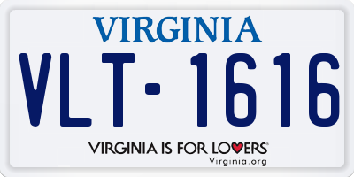 VA license plate VLT1616