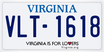VA license plate VLT1618