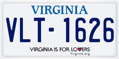 VA license plate VLT1626