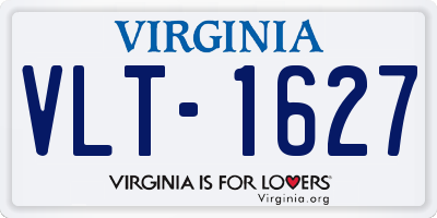 VA license plate VLT1627