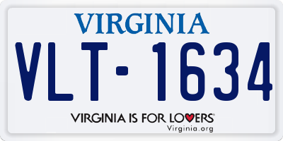 VA license plate VLT1634