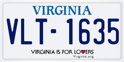 VA license plate VLT1635