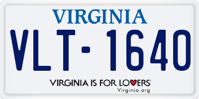 VA license plate VLT1640