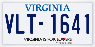 VA license plate VLT1641