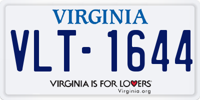 VA license plate VLT1644