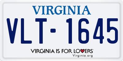 VA license plate VLT1645