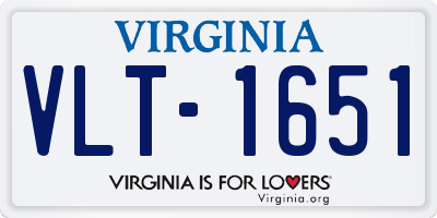 VA license plate VLT1651
