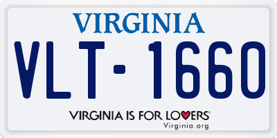 VA license plate VLT1660