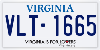VA license plate VLT1665