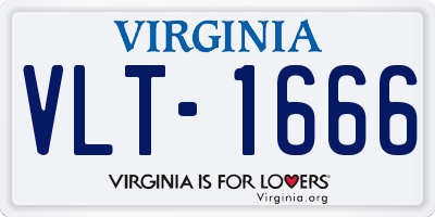 VA license plate VLT1666
