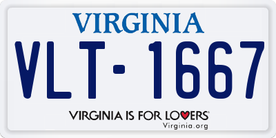 VA license plate VLT1667