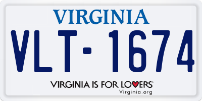 VA license plate VLT1674