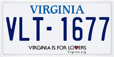 VA license plate VLT1677