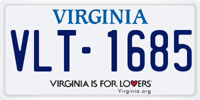 VA license plate VLT1685